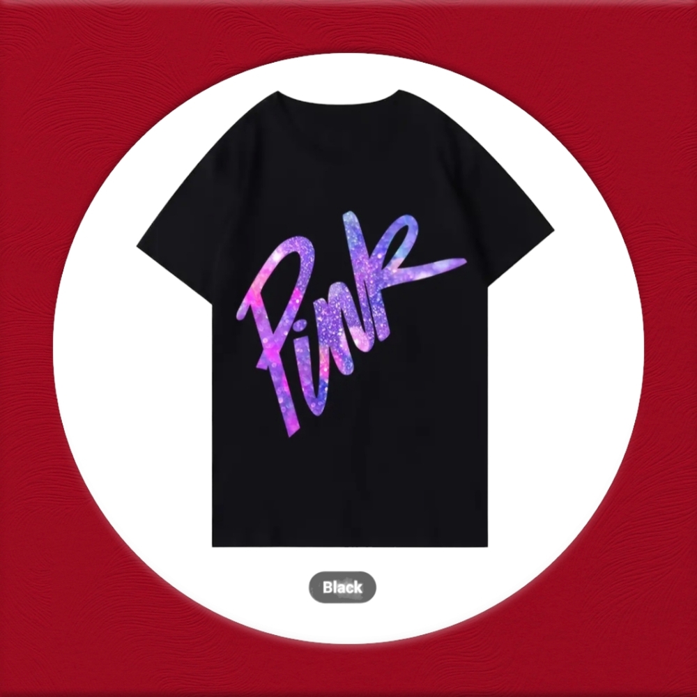 NWT !! Black T-Shirt with the Word PINK Printed on Front in Gradient Lettering💖 - Picture 16 of 16